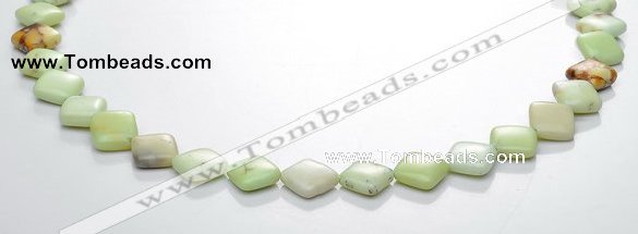 CLE14 rhombic 10*10mm lemon turquoise gemstone beads Wholesale