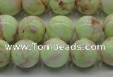 CLE202 15.5 inches 8mm round lemon turquoise beads wholesale