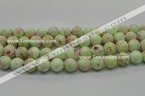 CLE205 15.5 inches 14mm round lemon turquoise beads wholesale