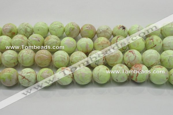 CLE206 15.5 inches 16mm round lemon turquoise beads wholesale