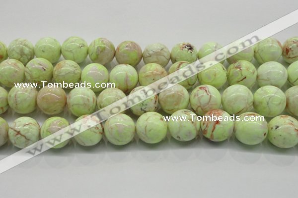 CLE207 15.5 inches 18mm round lemon turquoise beads wholesale