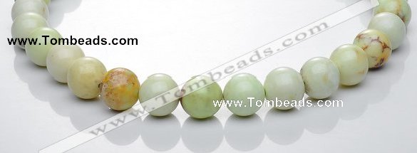 CLE21 16 inch round lemon turquoise 14mm gemstone bead Wholesale