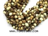 CLE214 15 inches 8mm round lemon turquoise beads wholesale