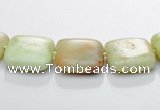 CLE24 lemon turquoise 12*12mm square gemstone beads Wholesale