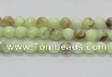 CLE33 15.5 inches 6mm faceted round lemon turquoise beads wholesale