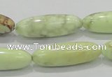 CLE36 15.5 inches 10*30mm rice lemon turquoise beads wholesale