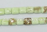 CLE38 15.5 inches 8*8mm square lemon turquoise beads wholesale