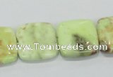 CLE39 15.5 inches 20*20mm square lemon turquoise beads wholesale