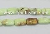 CLE40 15.5 inches 8*12mm rectangle lemon turquoise beads wholesale