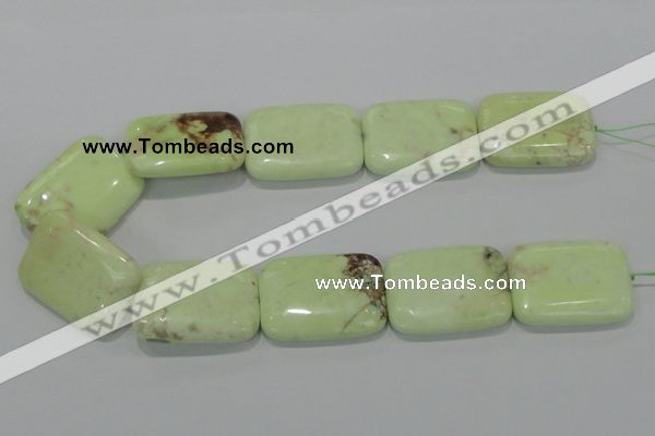 CLE44 15.5 inches 30*40mm rectangle lemon turquoise beads wholesale