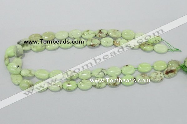 CLE46 15.5 inches 12*16mm oval lemon turquoise beads wholesale