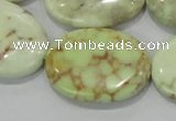 CLE47 15.5 inches 22*30mm oval lemon turquoise beads wholesale