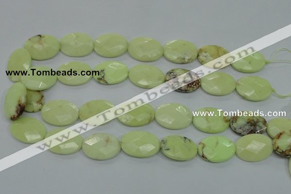 CLE57 15.5 inches 18*25mm faceted oval lemon turquoise beads