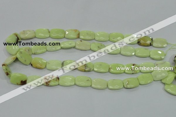 CLE63 15.5 inches 13*18mm faceted rectangle lemon turquoise beads