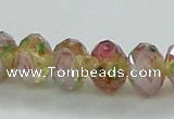 CLG03 12 inches 6*8mm faceted rondelle handmade lampwork beads
