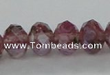 CLG06 12 inches 6*8mm faceted rondelle handmade lampwork beads