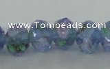 CLG07 12 inches 6*8mm faceted rondelle handmade lampwork beads