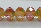 CLG08 12 inches 6*8mm faceted rondelle handmade lampwork beads