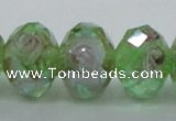 CLG16 13.5 inches 9*12mm faceted rondelle handmade lampwork beads