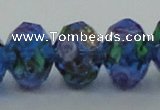 CLG17 13.5 inches 9*12mm faceted rondelle handmade lampwork beads