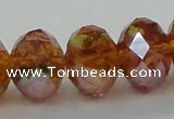 CLG21 13.5 inches 9*12mm faceted rondelle handmade lampwork beads