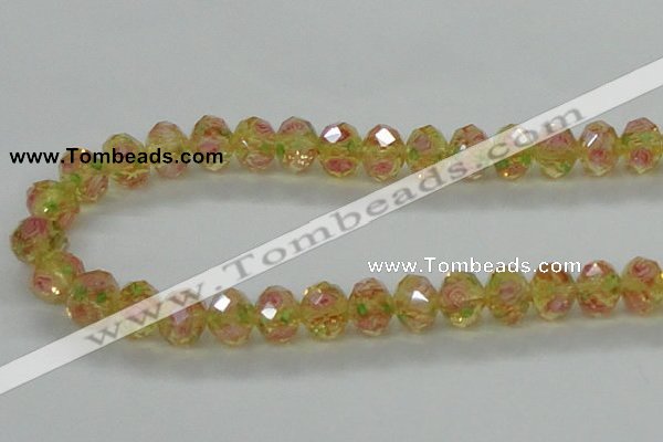 CLG26 15 inches 8*10mm faceted rondelle handmade lampwork beads