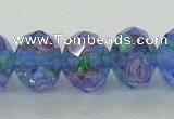 CLG27 15 inches 8*10mm faceted rondelle handmade lampwork beads