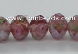 CLG29 15 inches 8*10mm faceted rondelle handmade lampwork beads