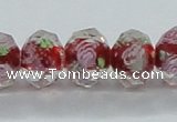 CLG32 15 inches 8*10mm faceted rondelle handmade lampwork beads