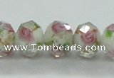 CLG33 15 inches 8*10mm faceted rondelle handmade lampwork beads