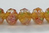 CLG34 15 inches 8*10mm faceted rondelle handmade lampwork beads