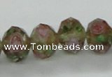 CLG35 15 inches 8*10mm faceted rondelle handmade lampwork beads