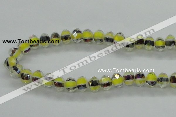 CLG36 14 inches 8*10mm faceted rondelle handmade lampwork beads