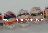 CLG37 14 inches 8*10mm faceted rondelle handmade lampwork beads