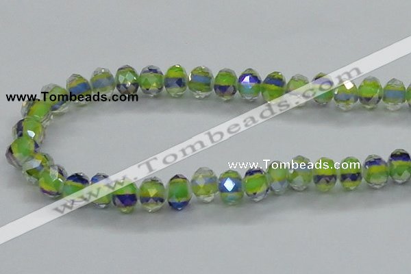 CLG38 14 inches 8*10mm faceted rondelle handmade lampwork beads