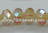 CLG39 14 inches 8*10mm faceted rondelle handmade lampwork beads