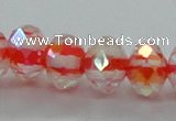 CLG40 14 inches 8*10mm faceted rondelle handmade lampwork beads