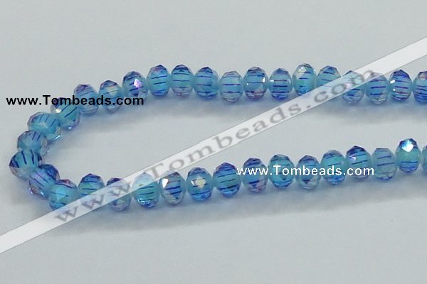 CLG41 14 inches 8*10mm faceted rondelle handmade lampwork beads