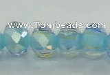 CLG42 14 inches 8*10mm faceted rondelle handmade lampwork beads