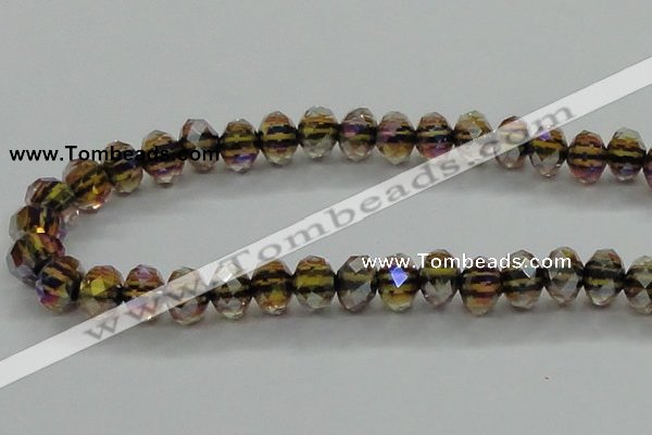 CLG43 14 inches 8*10mm faceted rondelle handmade lampwork beads