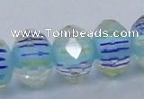 CLG44 13 inches 9*12mm faceted rondelle handmade lampwork beads