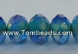 CLG45 13 inches 9*12mm faceted rondelle handmade lampwork beads