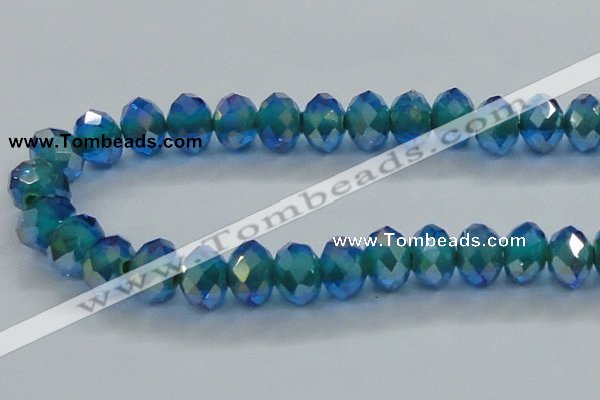 CLG45 13 inches 9*12mm faceted rondelle handmade lampwork beads