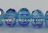 CLG46 13 inches 9*12mm faceted rondelle handmade lampwork beads