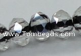 CLG48 13 inches 9*12mm faceted rondelle handmade lampwork beads