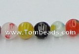 CLG500 16 inches 6mm round lampwork glass beads wholesale