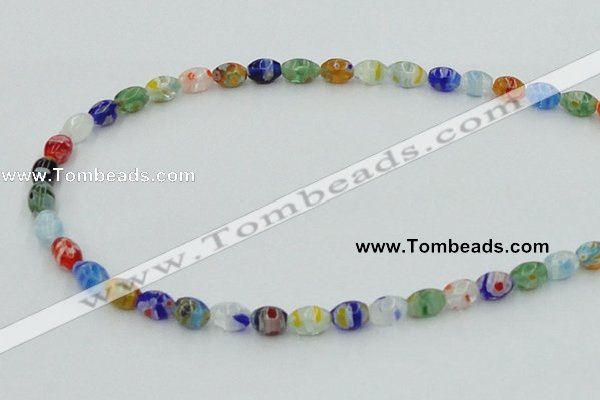 CLG503 16 inches 6*8mm rice lampwork glass beads wholesale