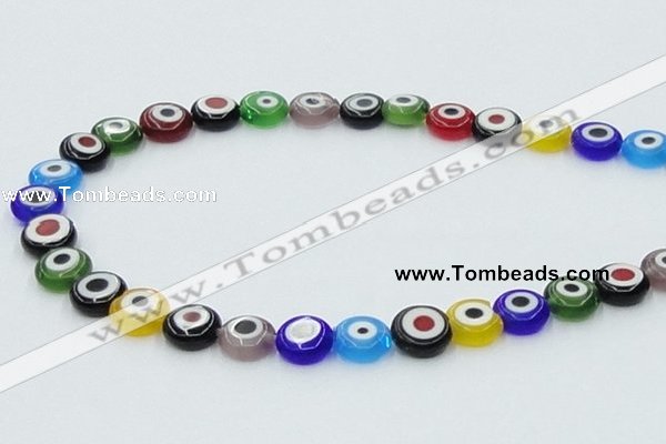 CLG507 16 inches 10mm flat round lampwork glass beads wholesale