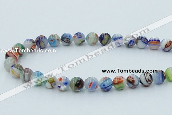 CLG510 16 inches 12mm round lampwork glass beads wholesale