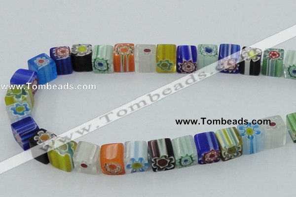 CLG512 16 inches 10*10mm cube lampwork glass beads wholesale